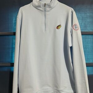 Barstool Dog Walk Peter Millar Chicago Zip-Up Sweater Medium